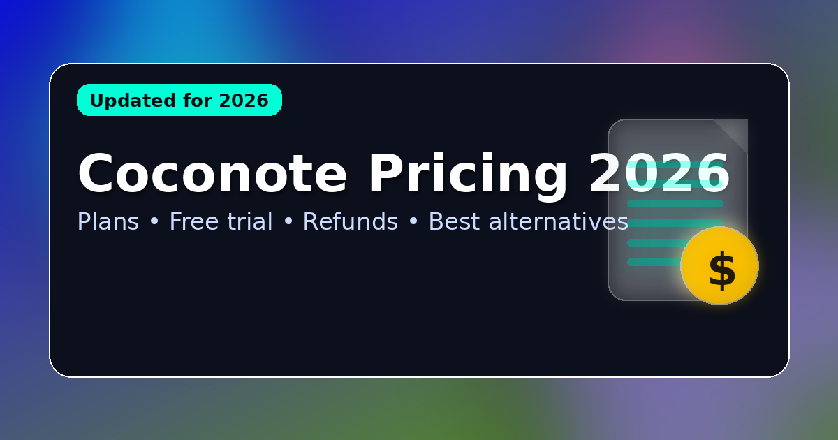 Is Coconote Free in 2026? Pricing, Plan Limits, and Real Cost