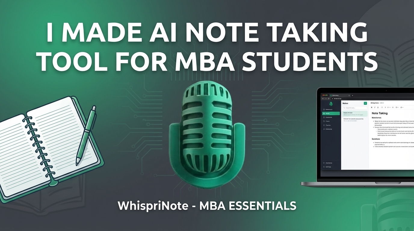 I made an AI note taking tool for mba students