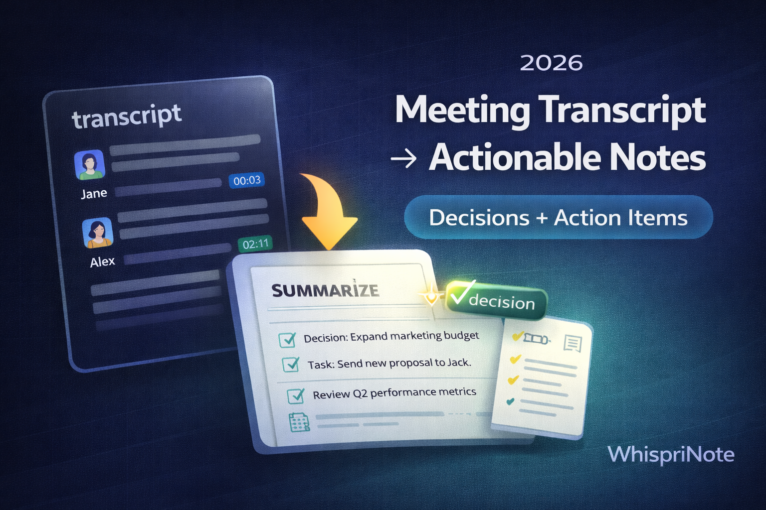 How to Turn Meeting Transcripts Into Actionable Notes (2026): Students + Work