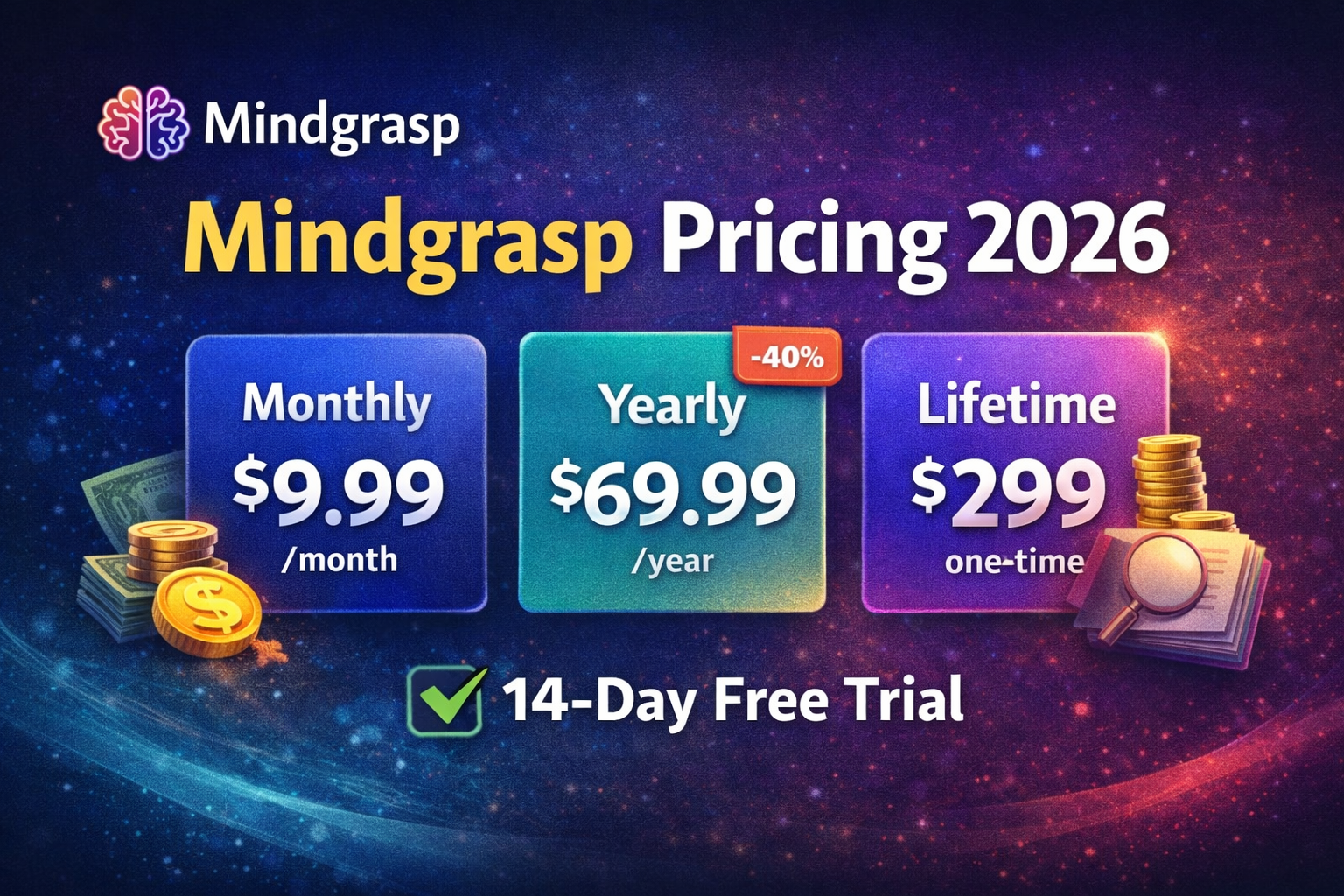 Mindgrasp Pricing 2026: Basic vs Scholar vs Premium (Monthly & Yearly)