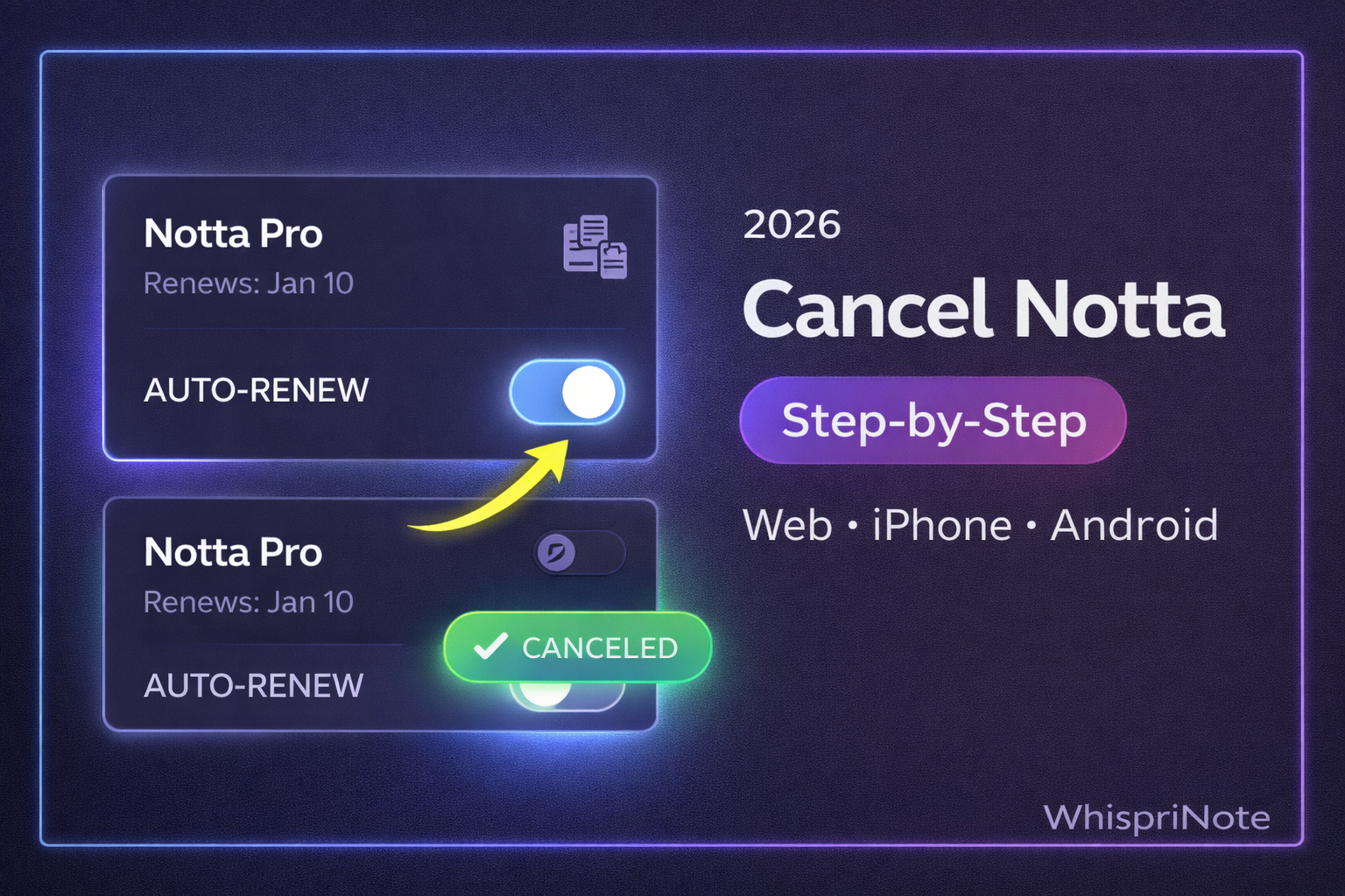 How to Cancel Notta Subscription (Step-by-Step, 2026)