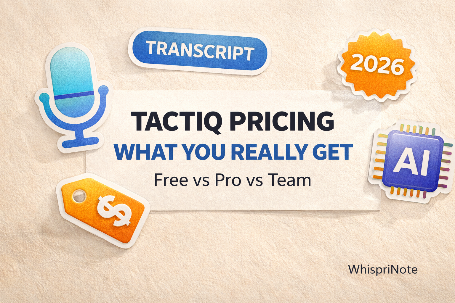 Tactiq Pricing 2026: Free vs Pro vs Team vs Business (AI Credits Explained)