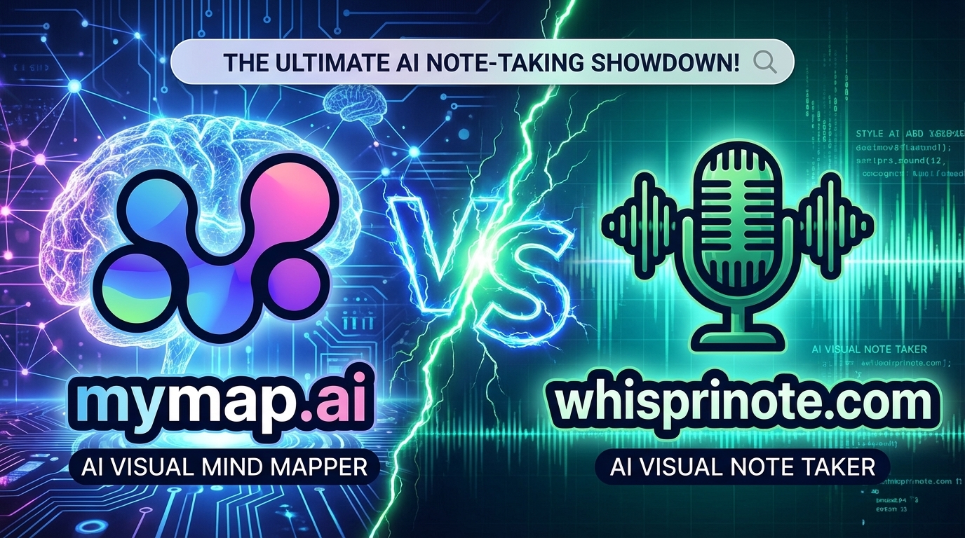 WhispriNote vs MyMap.ai: Which AI Visual Note-Taking Tool Is Right for You?