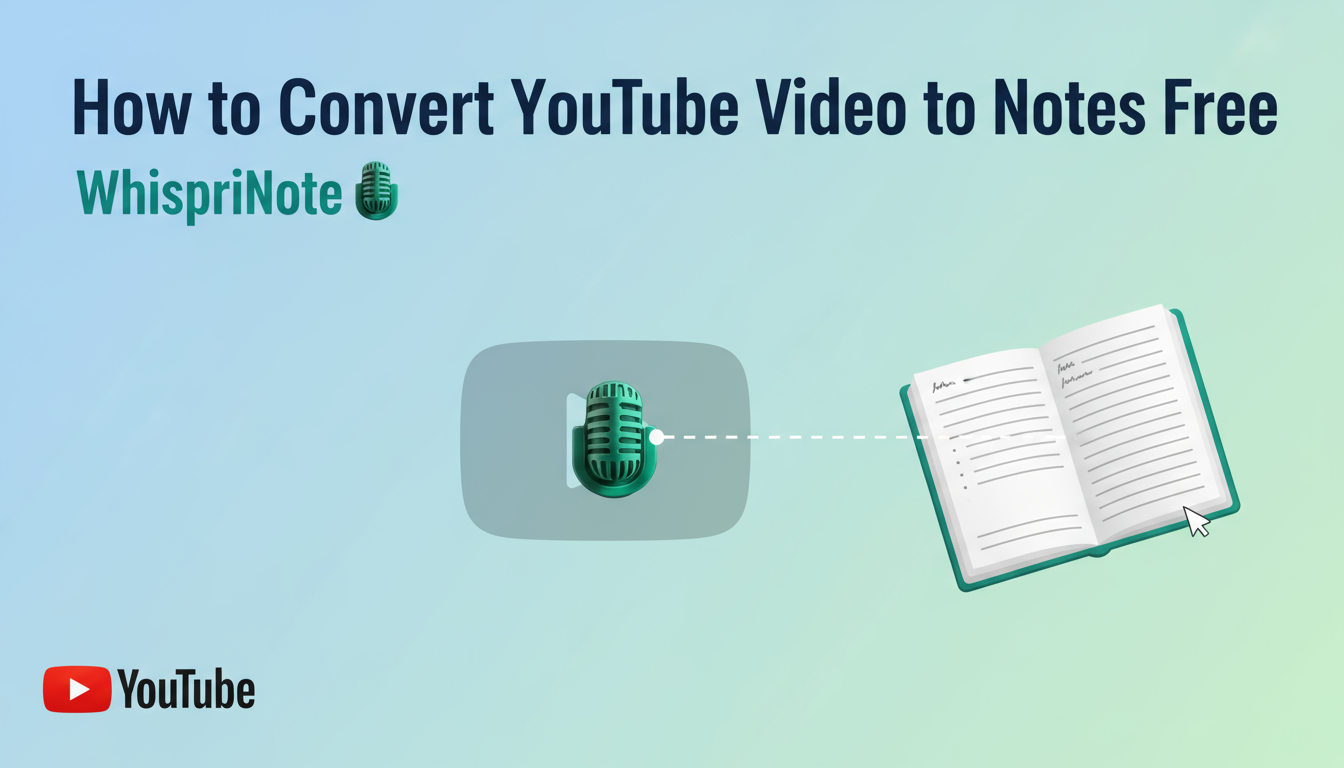 Convert YouTube video to notes - guide