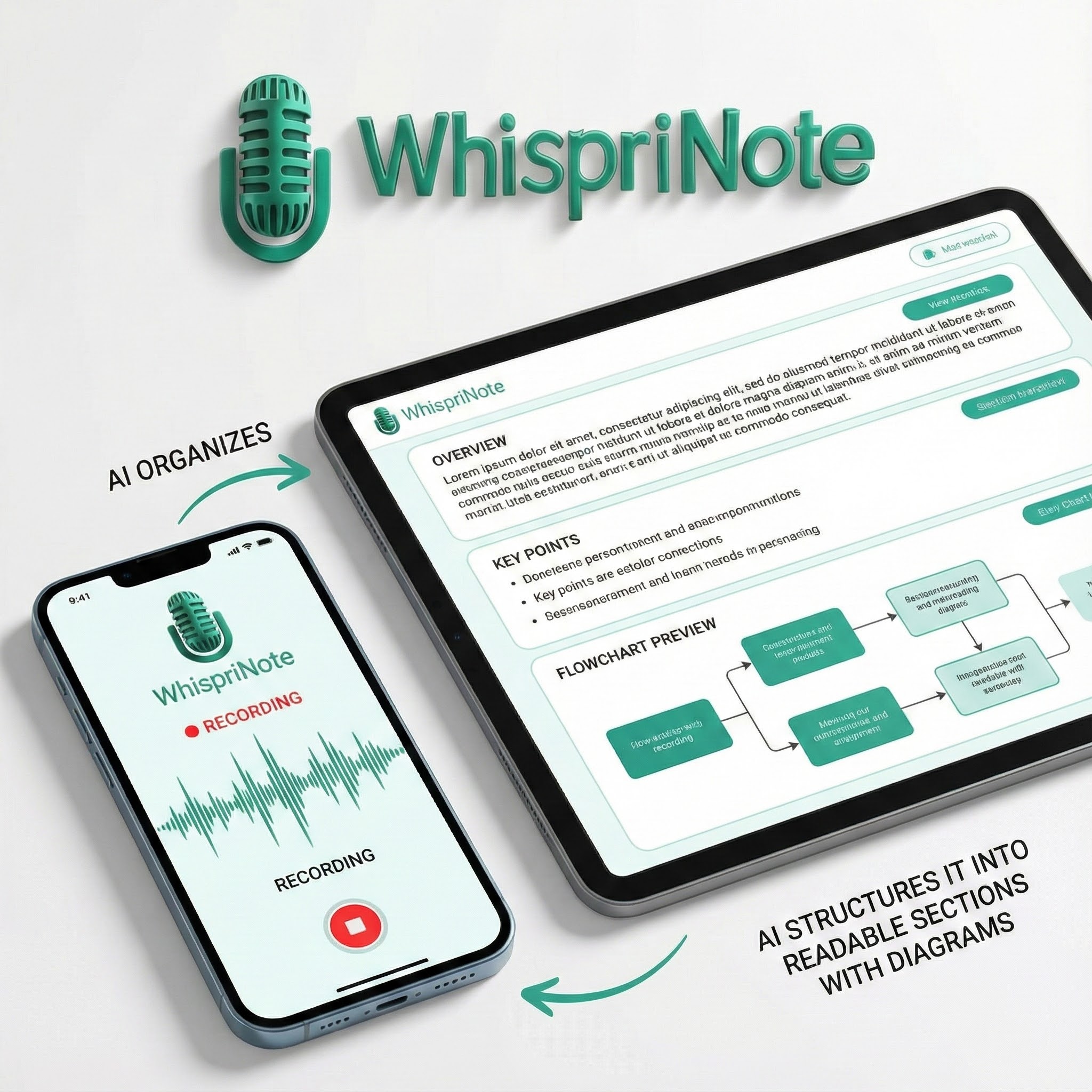 WhispriNote key points example